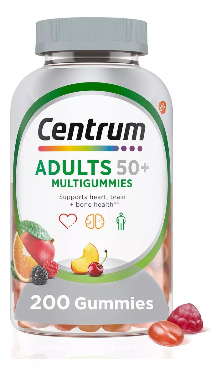 Centrum Adultos 50+ 200 Gomitas Sabor Frutas