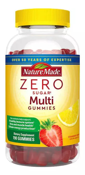 Nature Made Zero Azucar Multi, 190 gomitas