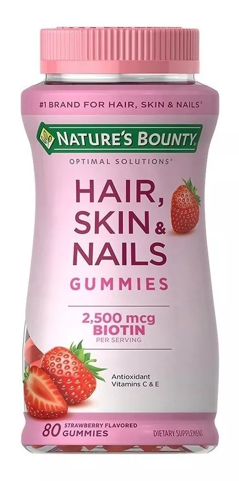 Nature's Bounty Carbohidratos Hair, Skin & Nails Gomitas 80 gomitas