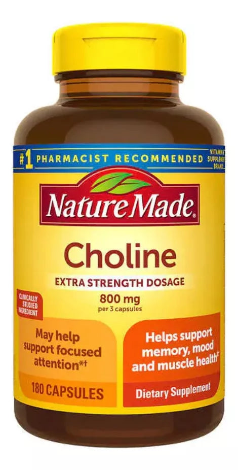 Nature Made Choline 800mg 180 Capsules