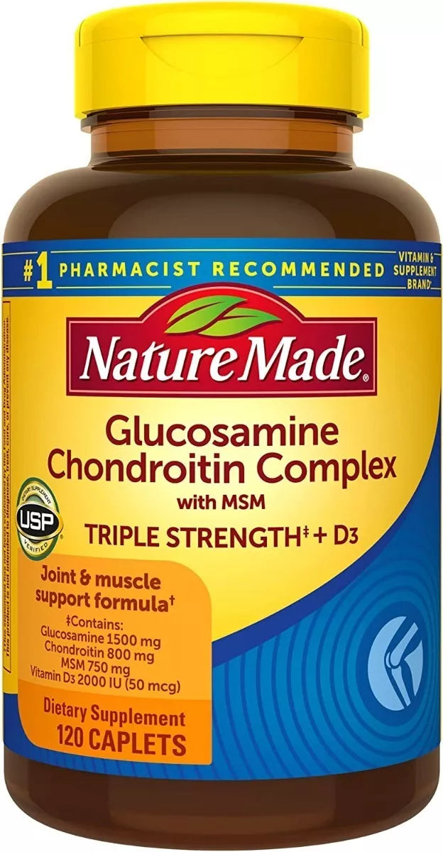 Nature Made Glucosamina Condroitina Msm Con Vitamina D 120 capsulas