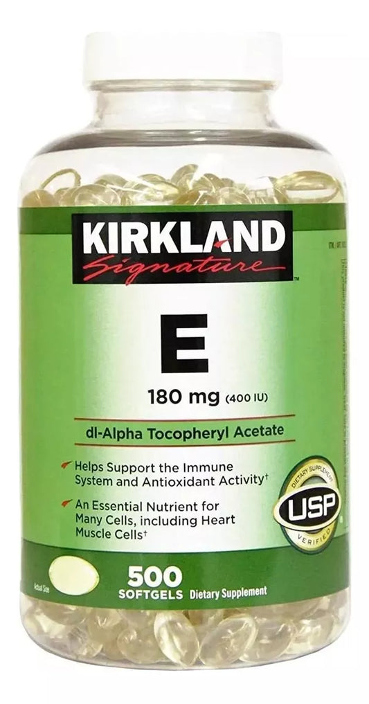 Vitamina E Premium Kirkland 180 Mg 400iu Importada 500 Cap