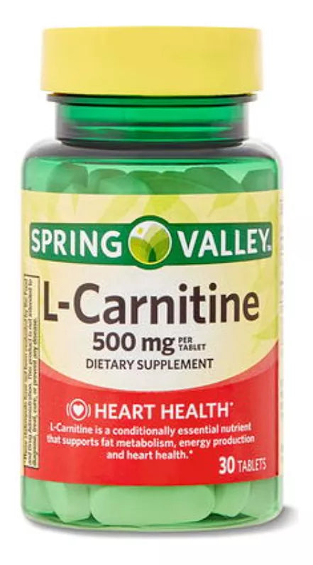 Spring Valley L Carnitina Carnitine 500mg 30 tabletas