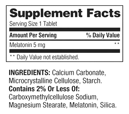 Spring Valley Melatonina 5 Mg 240 Tabletas Vegetarianas