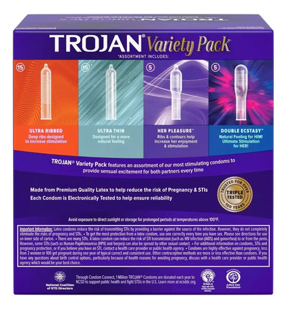 Condones Trojan Pleasure Pack (caja Con 40 Piezas)