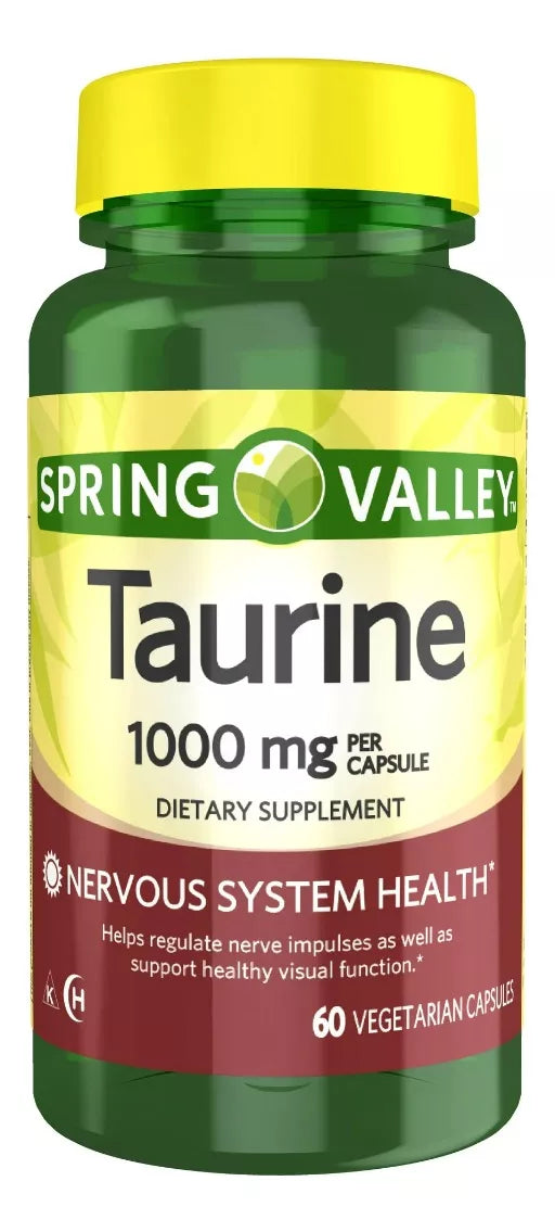 Spring Valley Taurine 1,000 Mg 60 Capsulas Vegetarianas