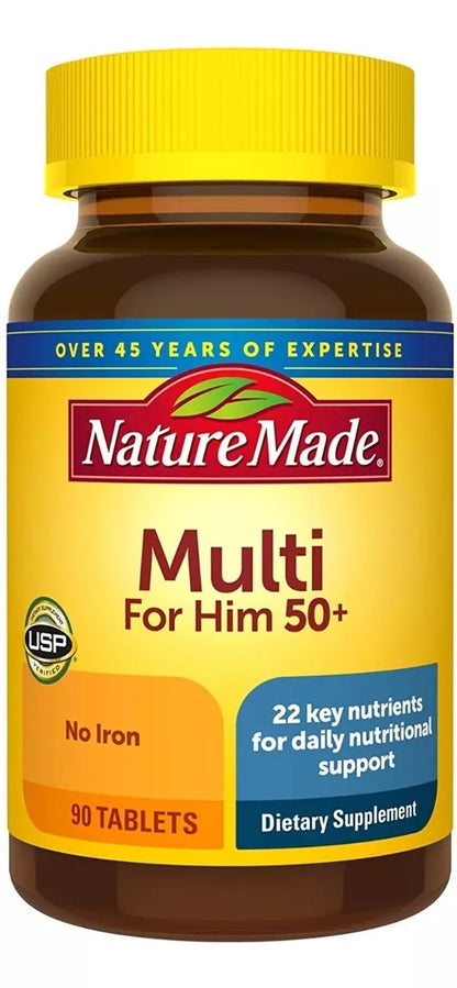 Nature Made Multi for him 50+ 90 tabletas