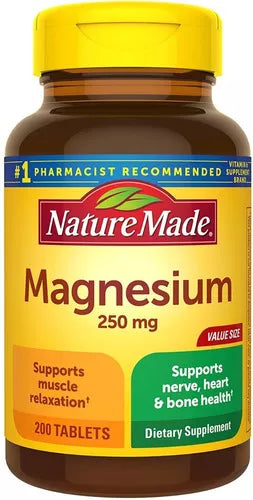 Nature Made Magnesio 250mg, 200 tabletas