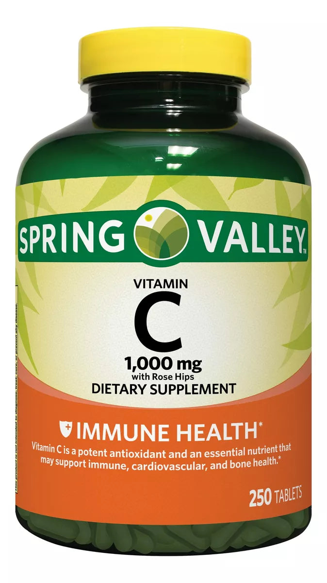 Spring Valley Vitamina C 1,000mg, 250 Tabletas