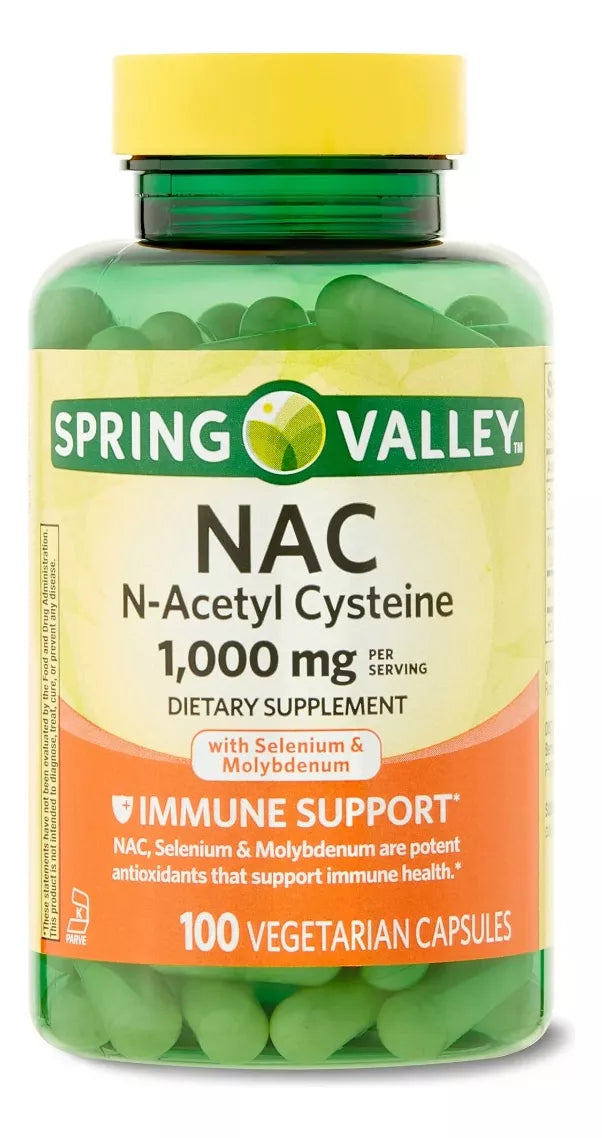 Spring Valley Nac 1,000mg 100 Capsulas Vegetarianas