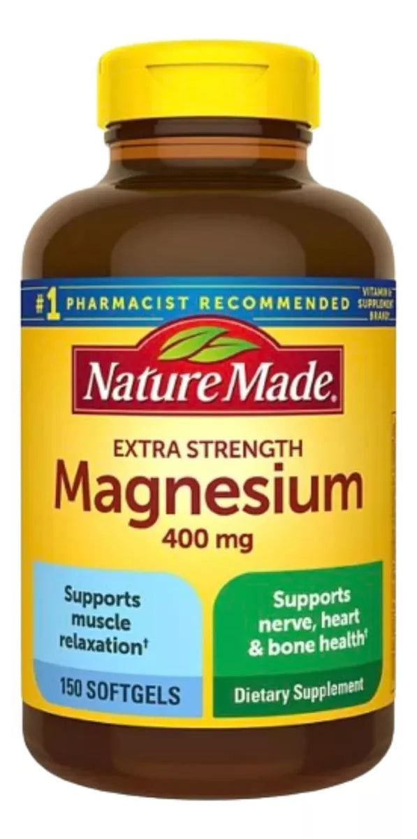 Nature Made Magnesio 400mg 150 Capsulas Blandas