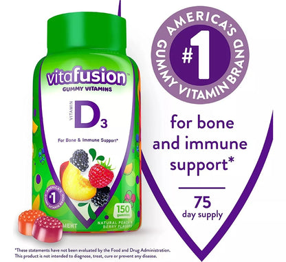 Vitafusion Gomitas Vitamina D3 2000 Iu 50mcg 150 Gomitas Sabor Frutal