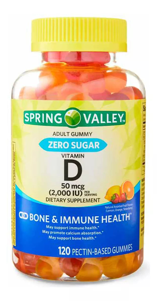 Spring Valley Zero Sugar Vitamina D 50 Mcg 2000iu 120 Gummies