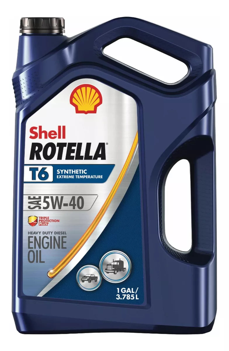 Aceite Shell Rotella T6 5w40 100% Sintético 3.78 Litros