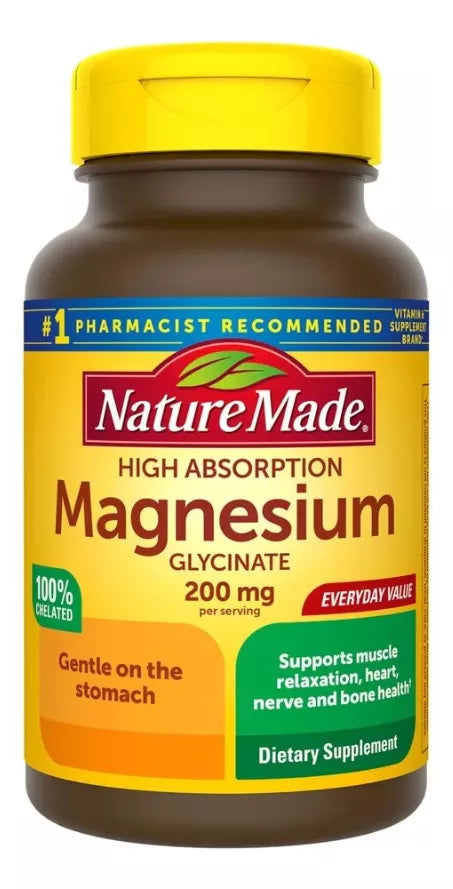 Nature Made Glicinato De Magnesio 200mg, 70 Capsulas