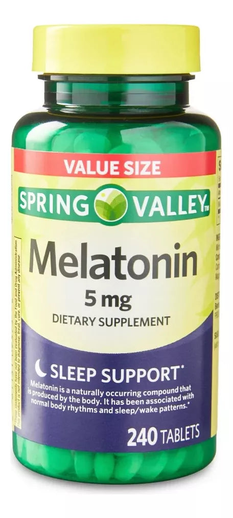 Spring Valley Melatonina 5 Mg 240 Tabletas Vegetarianas