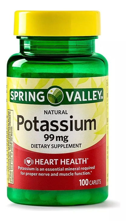 Spring Valley Potasio 99mg, 100 capsulas