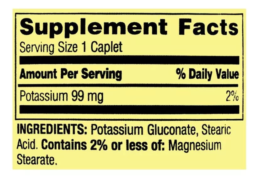 Spring Valley Potasio 99mg, 100 capsulas