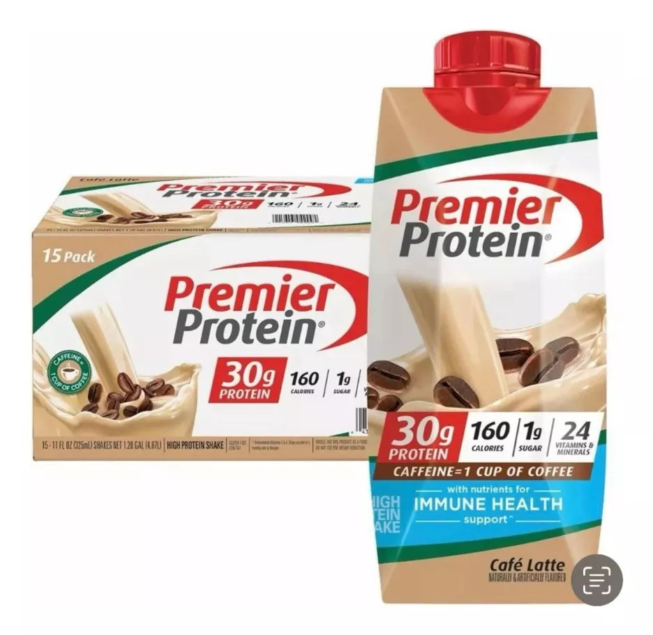 Premier Protein  Café Latte Pack/15 Malteadas