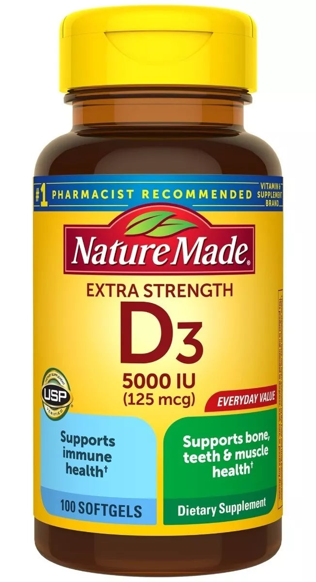 Nature made Vitamina D3 5,000iu 100 softgels