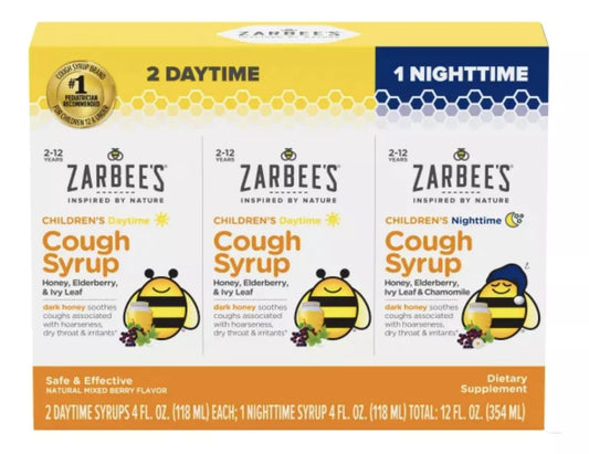 Zarbee's Children's Cough Daytime/nighttime 3pack  Importado