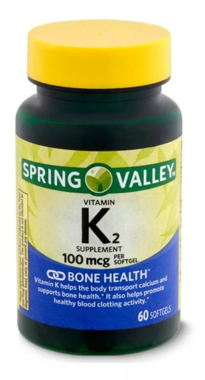 Spring Valley  Vitamina K2 100mcg 60 Softgels