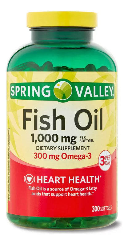 Spring Valley Aceite De Pescado 1,000mg, 300 Softgels