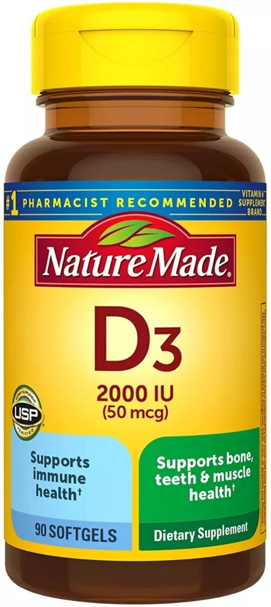 Nature Made D3 2000 Iu (50 mcg ) 90 softgels