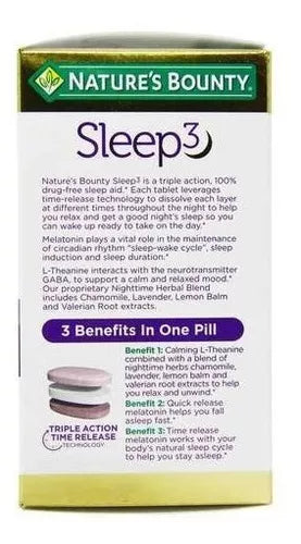 Natures Bounty Sleep 3 Melatonin 10mg 120 tabletas