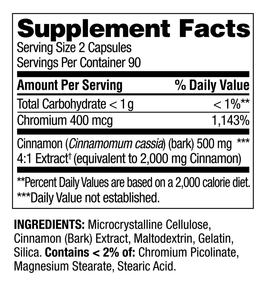 Spring Valley Canela 1,000mg 180 Capsulas