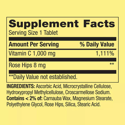 Spring Valley Vitamina C 1,000mg, 250 Tabletas