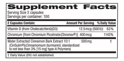 Trunature Cinsulin  500 Mg., 200 Cápsulas  Vegetarianas