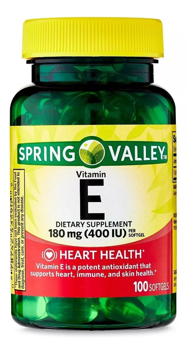 Spring Valley Vitamina E 400 (180 Mg) 100 Softgels