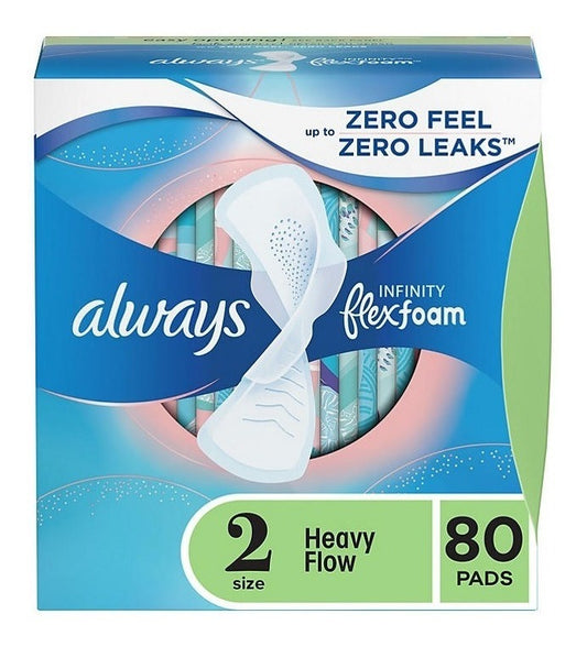 Toallas Femeninas Always Infinity Flexfoam 80 Piezas Talla 2 Always INFINITY FLEXFOAM - 80 - Pack - 40