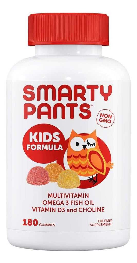 Smarty Pants kids formula multivitamin omgea 3 fish oil 180 gomitas sabor naranja limon