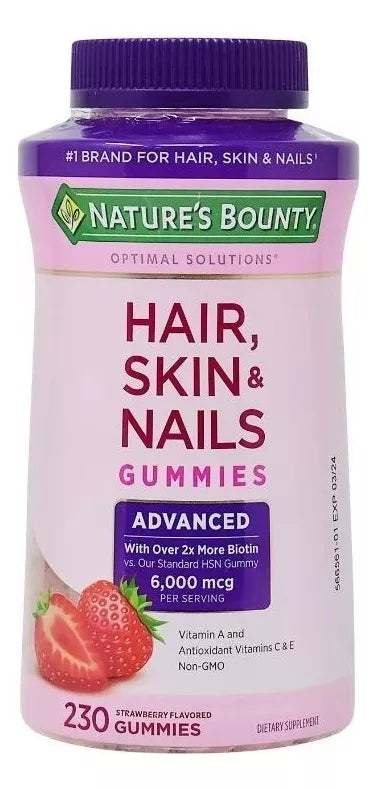 Nature's Bounty Cabello Piel Y Uñas 230 Gummies Con Biotina