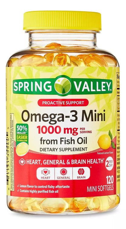 Spring Valley Omega-3 Mini 1,000mg, 120 Mini Softgels