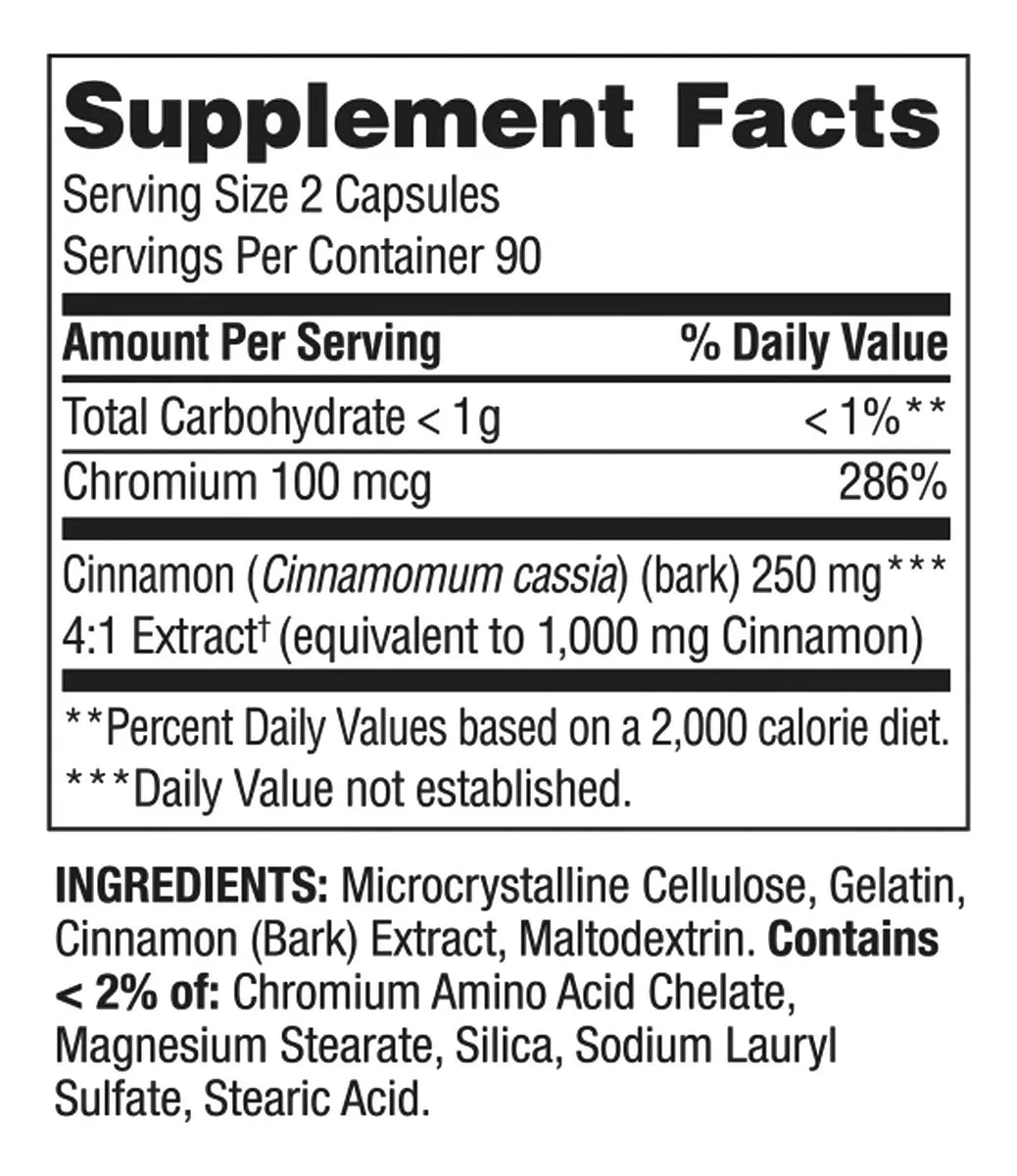 Spring Valley Canela 500mg 180 Capsulas