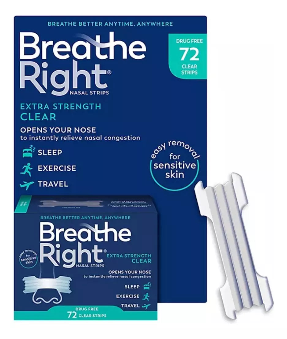 Breathe Right Transparentes Con 72pz (Azul/celeste)