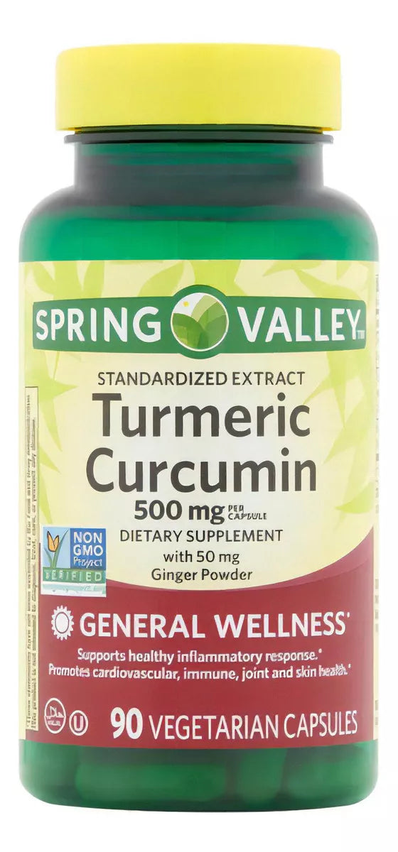 Spring Valley Turmeric Curcumin 500mg 90 Capsulas vegetarianas