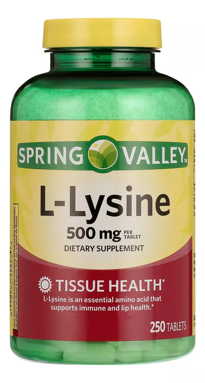 Spring Valley L-lysine 500mg, 250 Tabletas