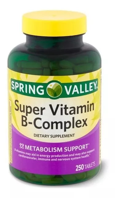 Spring Valley Super B-Complex, 250 tabletas