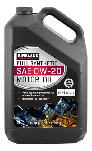 Aceite Sintético Para Motor 0w-20 Kirkland 4.73 l