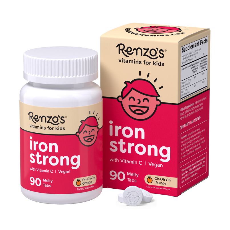 Renzos Iron Strong 90 tabletas sabor naranja