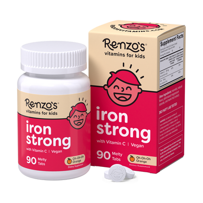 Renzos Iron Strong 90 tabletas sabor naranja