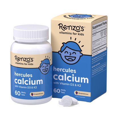 Renzo's Hercules Calcium con vitamina D3 y K2 60 tabletas