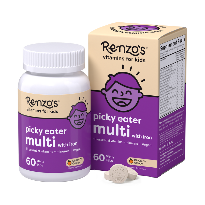 Renzos Picky Eater Multi 60 tabletas sabor naranja