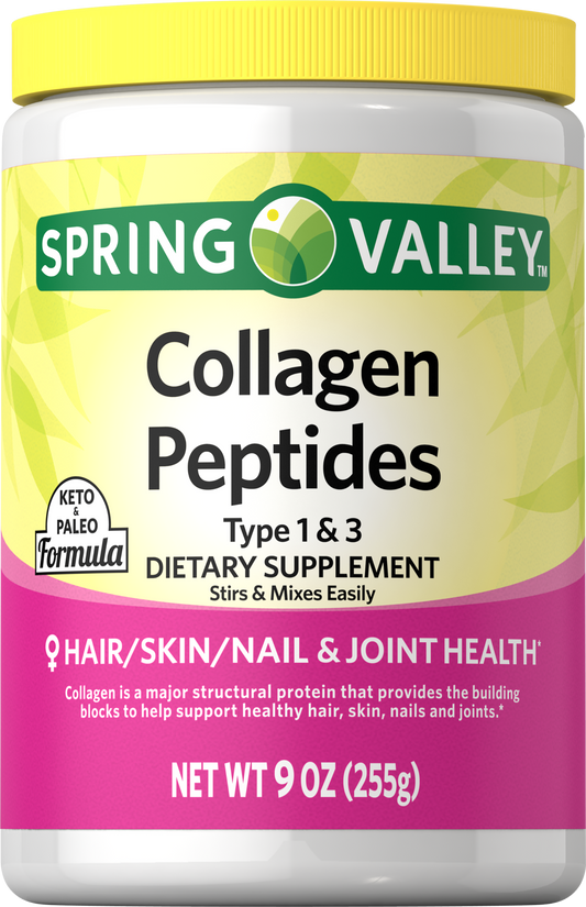 Spring Valley Péptidos de Colágeno Tipo 1 y 3  255g