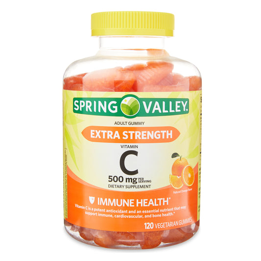 Spring Valley Vitamina C Extra Fuerte 500 mg, 120 Gomitas Vegetarianas