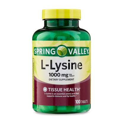 Spring Valley L-Lysine 1000 mg 100 Tabletas